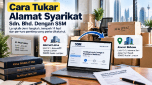 tukar alamat syarikat